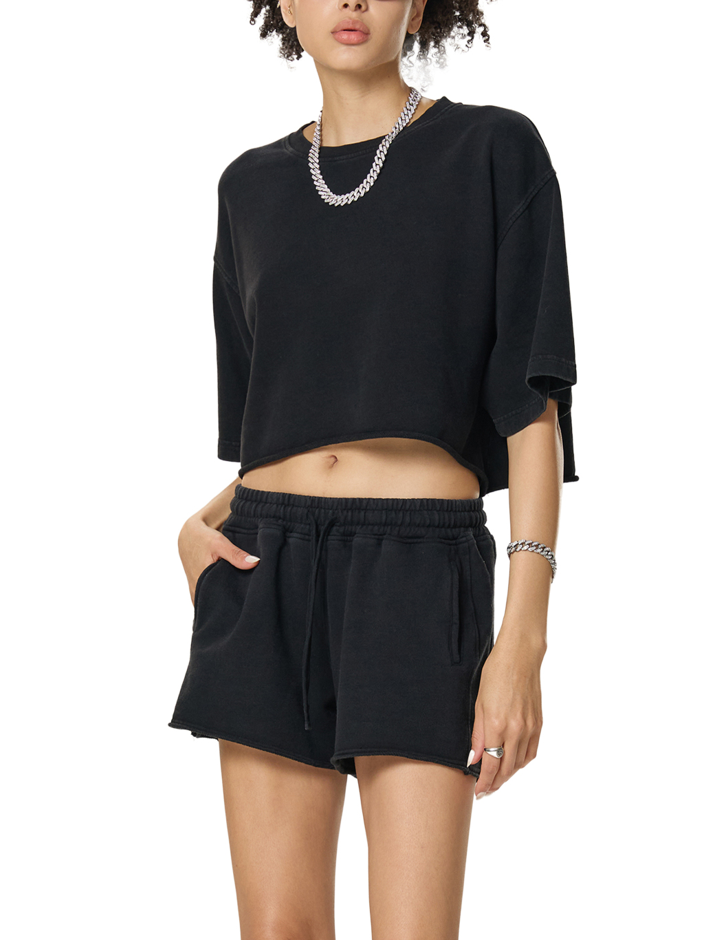 Snow Washed Crop Top – Vintage Streetwear | Tapstitch-4